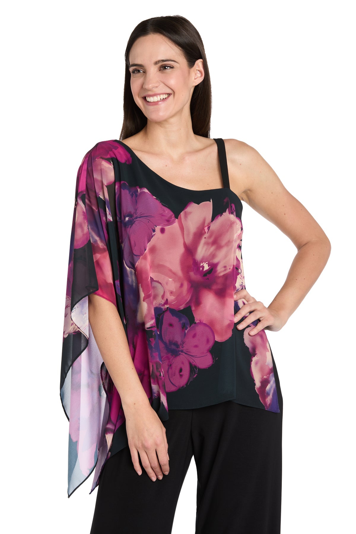 Jumpsuit Long Formal Floral Print Jumpsuit Black/Plum/Berry