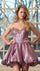 Cocktail Dresses Short Mini Cocktail Homecoming Dress Dusty Rose