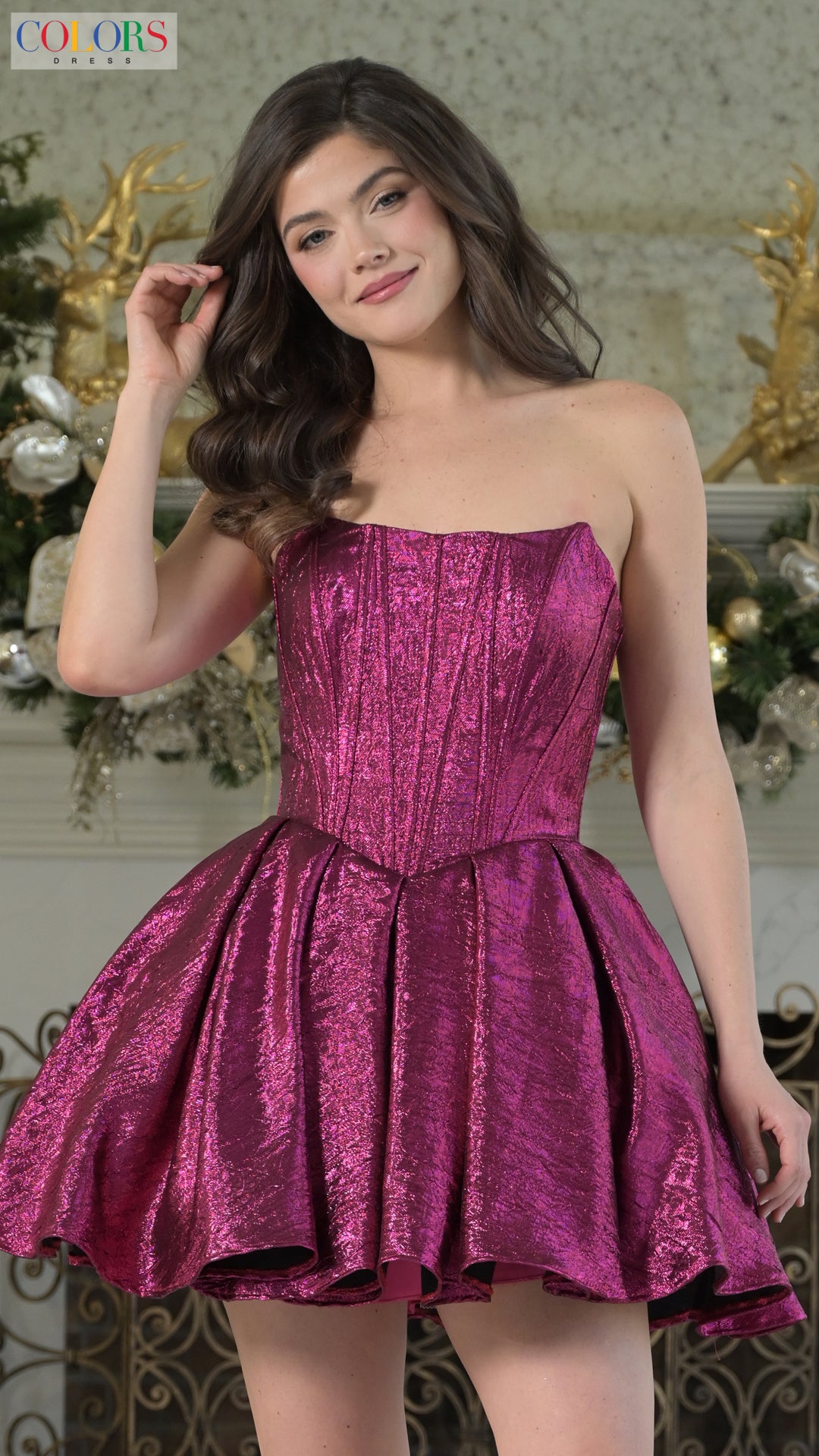 Colors 3678 Homecoming Short Cocktail A Line Dress