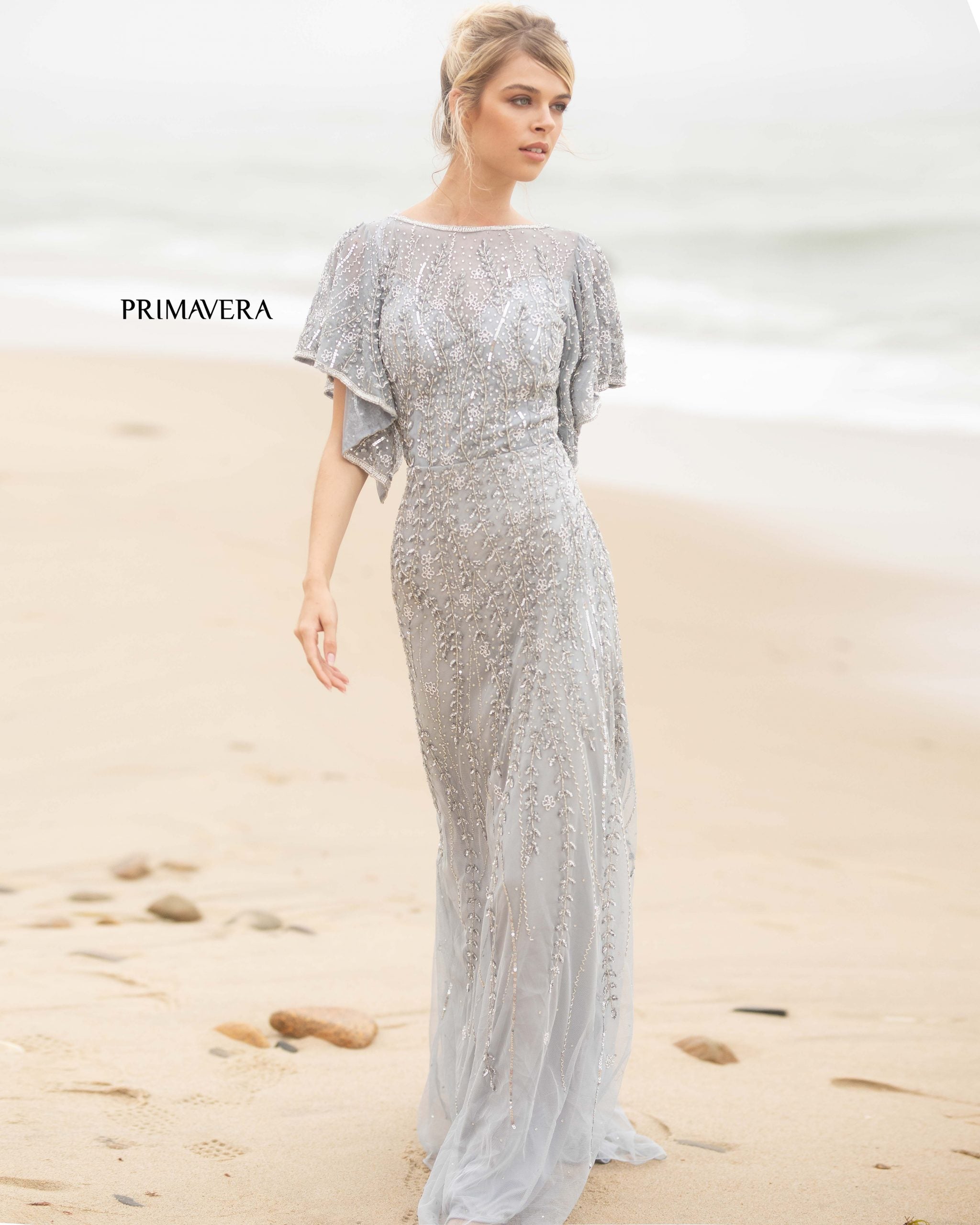 Formal Dresses Formal Prom Evening Long Fitted Dress Primavera Couture 3681 Platinum