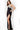 Formal Dresses Prom Long Fitted Formal High Slit Dress Black