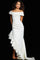 Prom Dresses Prom Long Ruffle Slit Formal Evening Dress White