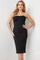 Cocktail Dresses Ruffle Sleeve Tea Length Cocktail Dress Black