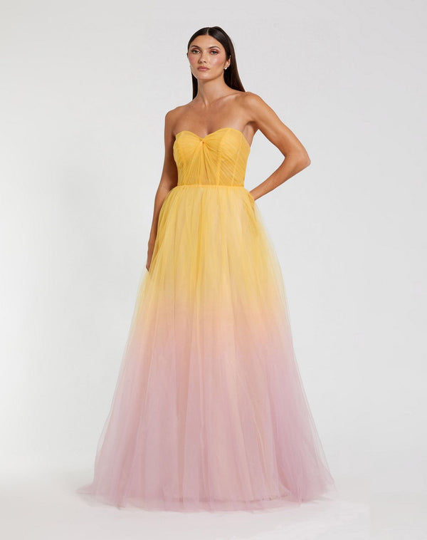 Ombre Prom Dress Long Ball Gown Formal Mac Duggal 37005