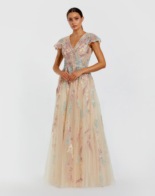 Sequin Long Formal Evening Mother of the Bride Dress Mac Duggal 37014