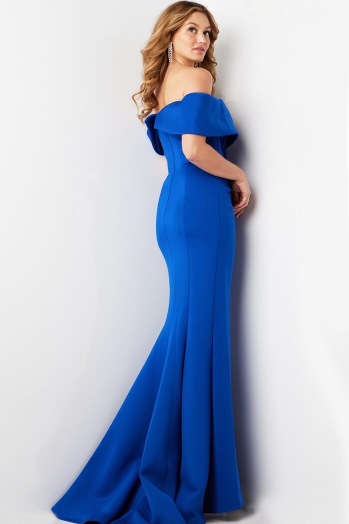 Formal Dresses Long Fitted High Slit Formal Evening Dress Royal