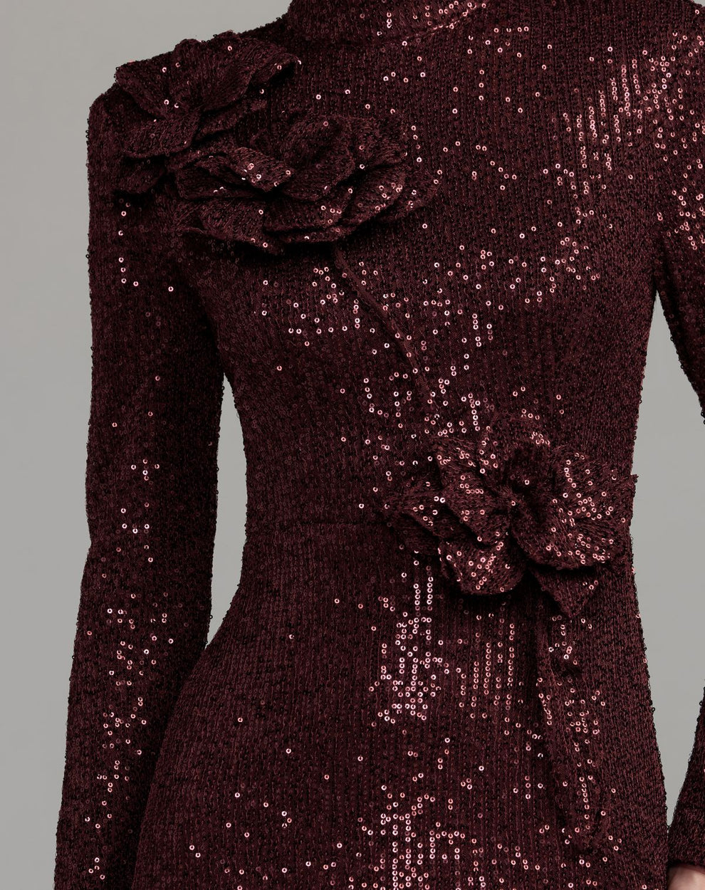 Crew/High-Neck Floor-Length Sequin Formal Mermaid Mac Duggal 37157