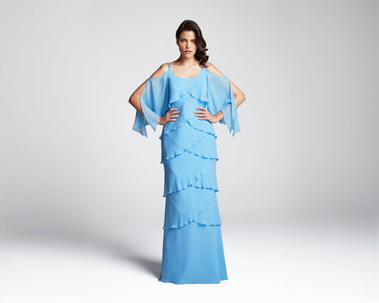 Formal Dresses Long Ruffle Formal Dress Periwinkle
