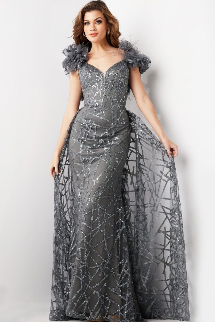 Formal Dresses Mermaid Long Formal Evening Dress Gunmetal