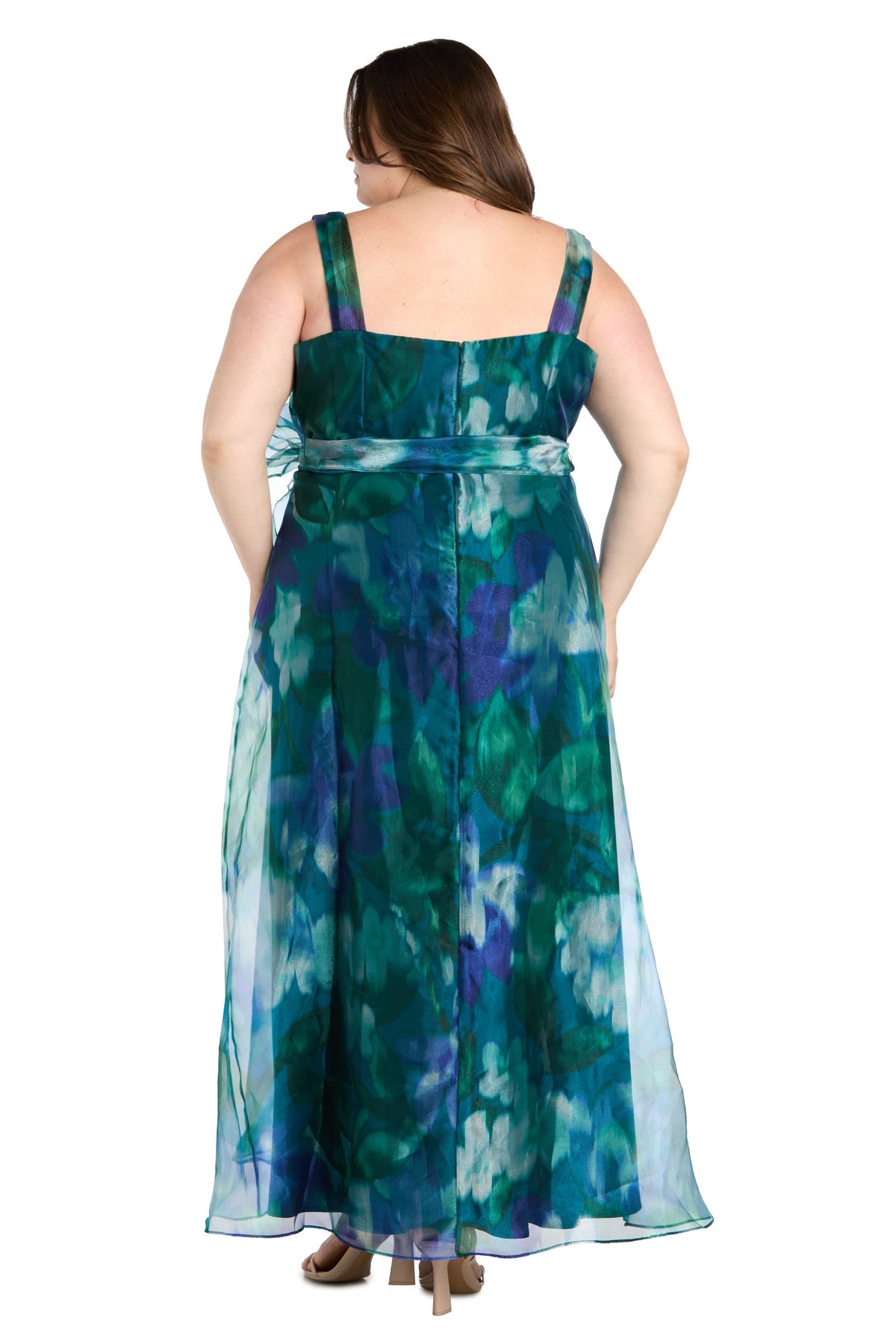 V-Neck Floor-Length Chiffon Formal A-Line R&M Richards 3723W