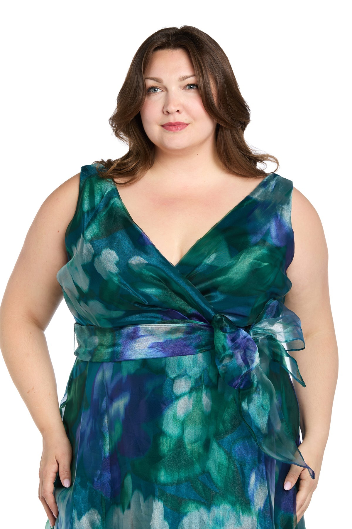 V-Neck Chiffon Floor-Length Formal A-Line Dress – The Dress Outlet