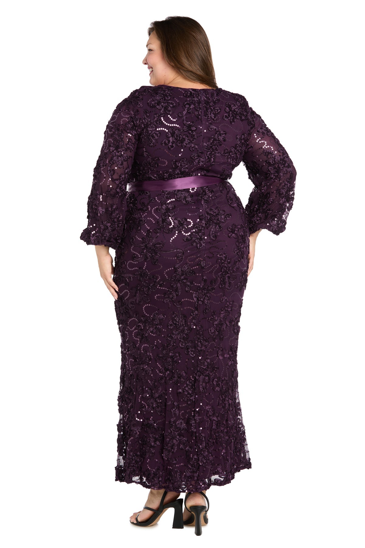 Floral Print Plus Size Dress Evening R&M Richards 3725W