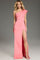 Formal Dresses Long Formal One Shoulder Ruffle Silt Evening Dress Light-Coral