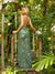 Prom Dresses Formal Fitted Beaded Long Prom Dress Sage Green