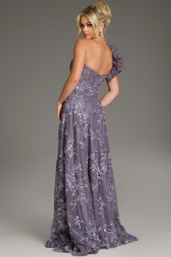 Formal Dresses Long Formal A-Line Floral Embroidery Evening Dress Ink