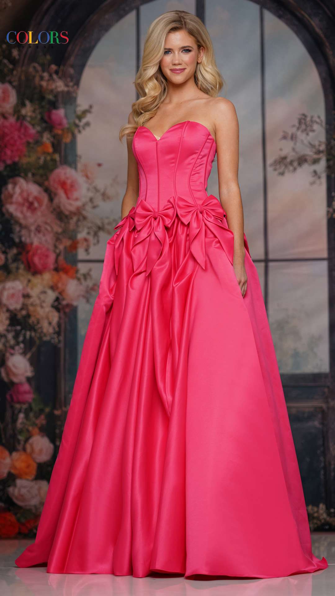 Colors 3739 Long Formal Corset Ball Gown Prom Dress
