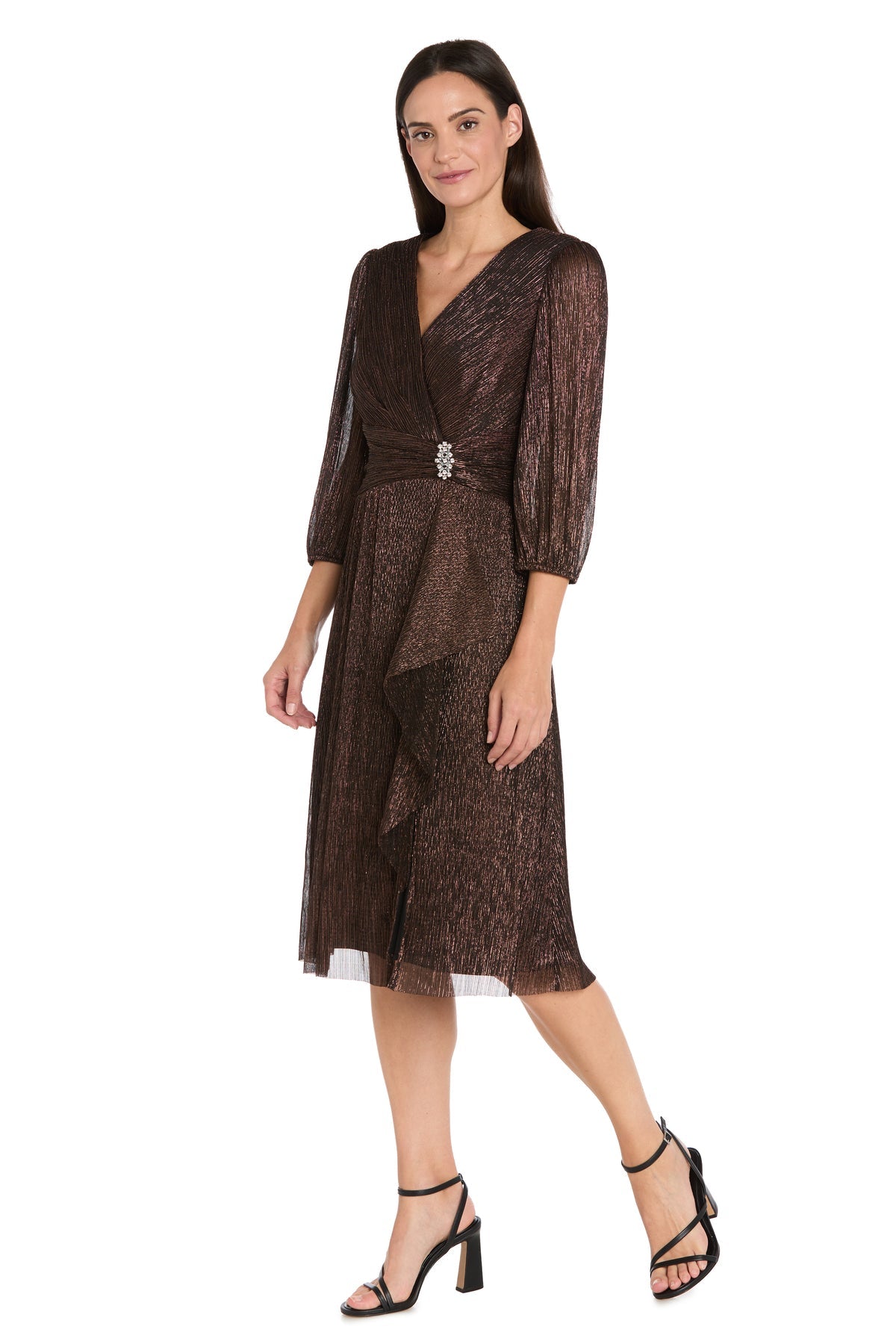 R&M Richards 3741 Homecoming Short Metallic Cocktail Dress