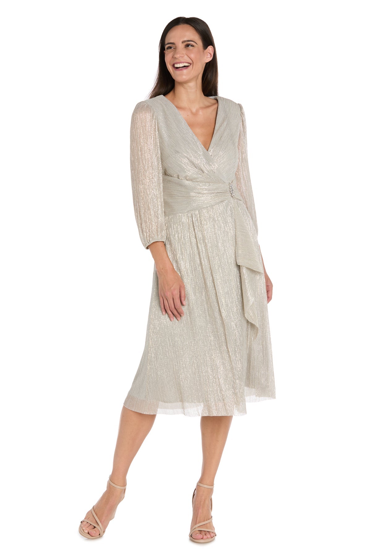R&M Richards 3741 Homecoming Short Metallic Cocktail Dress