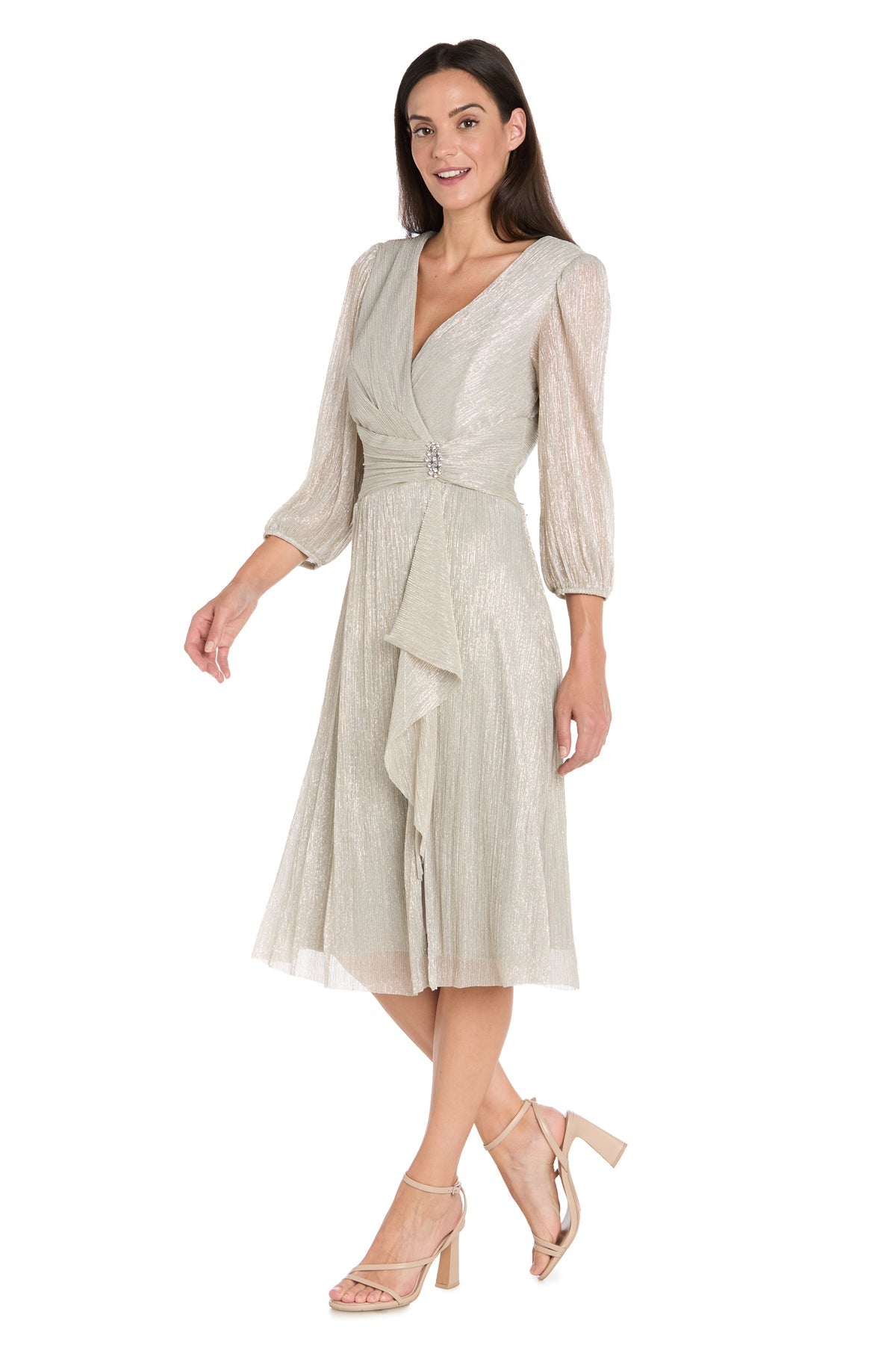 R&M Richards 3741 Homecoming Short Metallic Cocktail Dress