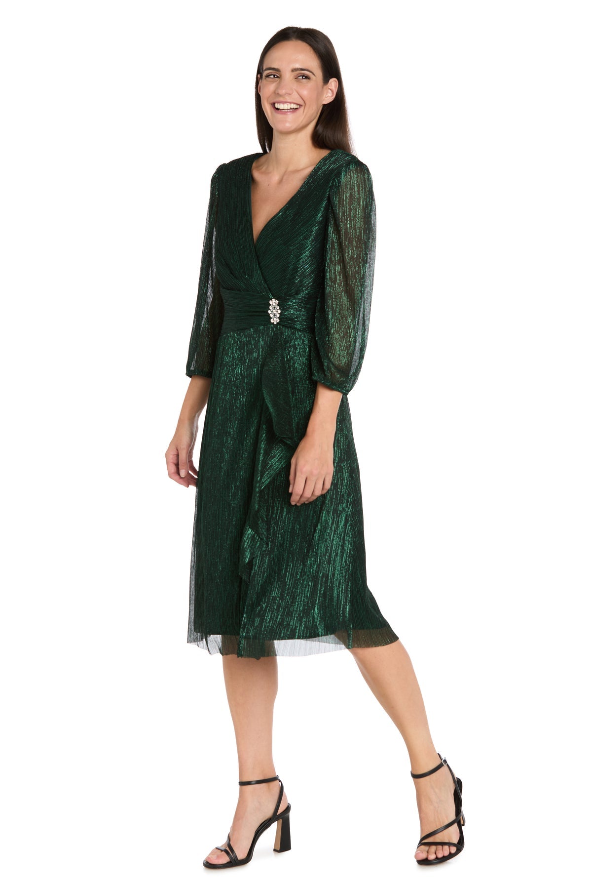 R&M Richards 3741 Homecoming Short Metallic Cocktail Dress