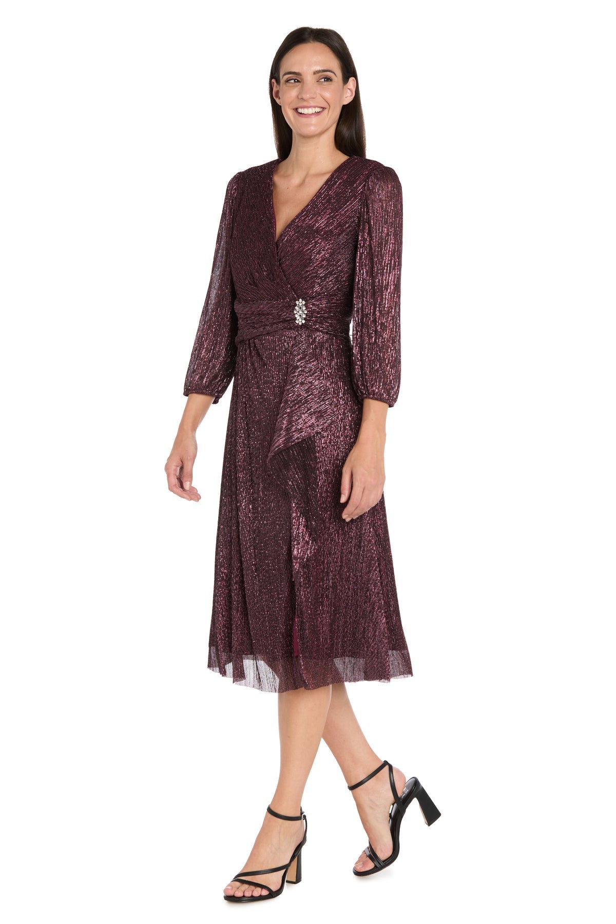 R&M Richards 3741 Homecoming Short Metallic Cocktail Dress