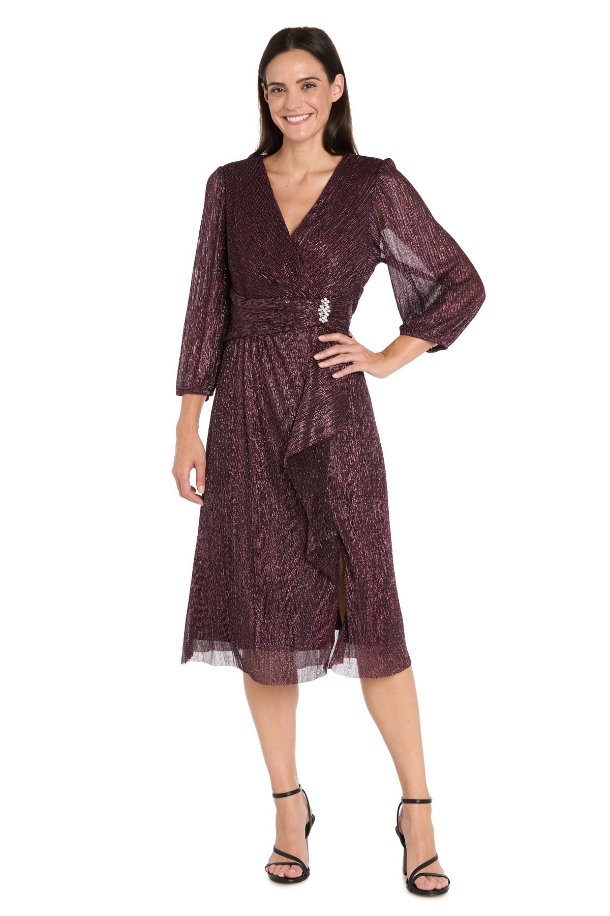 Homecoming Dresses Homecoming Short Metallic Cocktail Dress Merlot