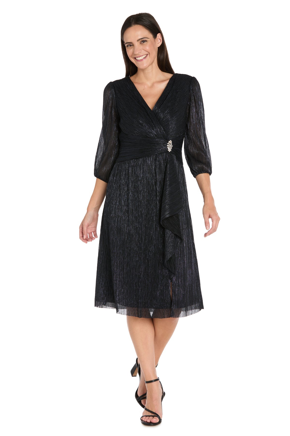 R&M Richards 3741 Homecoming Short Metallic Cocktail Dress