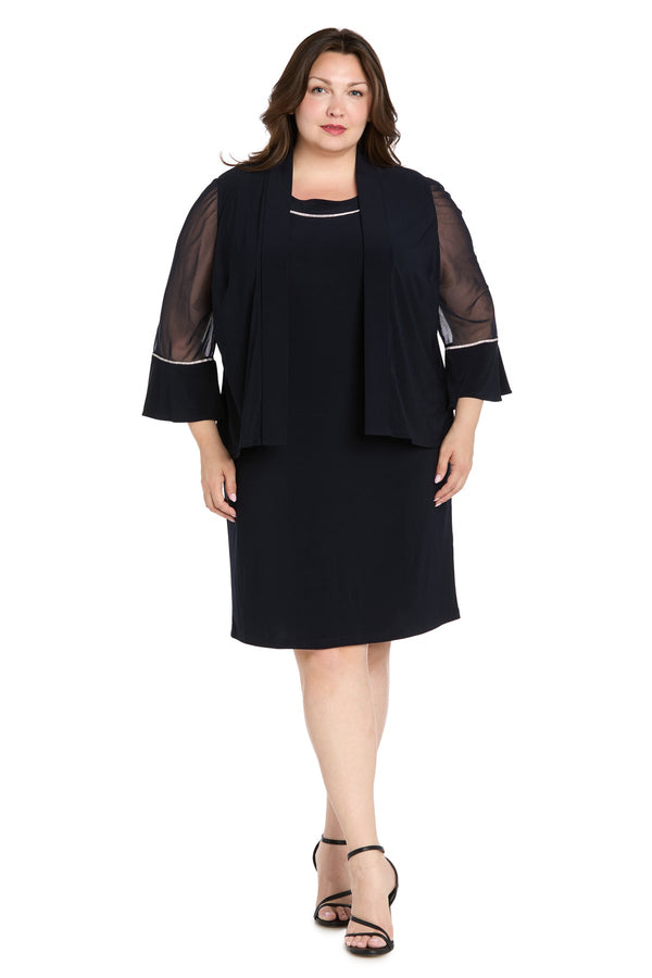 Plus Size Short Jacket Dress Mother of the Bride R&M Richards 3747W