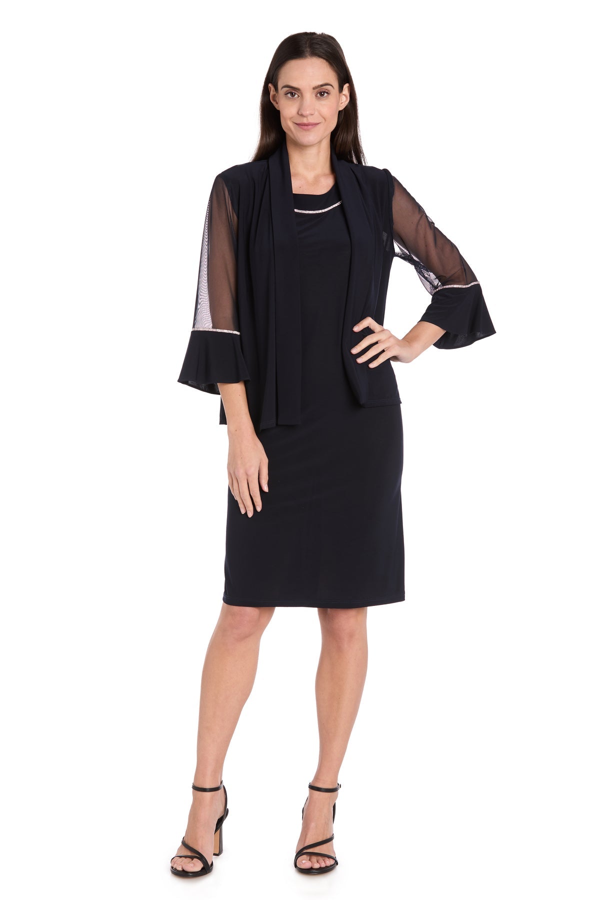 Mother of the Bride Dresses Mother of the Bride Short Petite Jacket Dress Navy