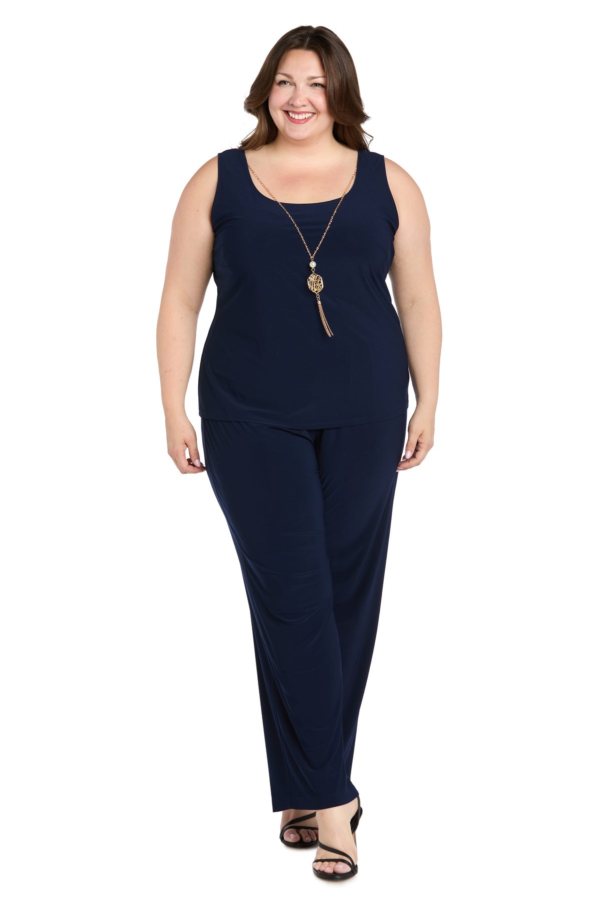R&M Richards 3752W Long Floral Plus Size Formal Jacket Pant Suit