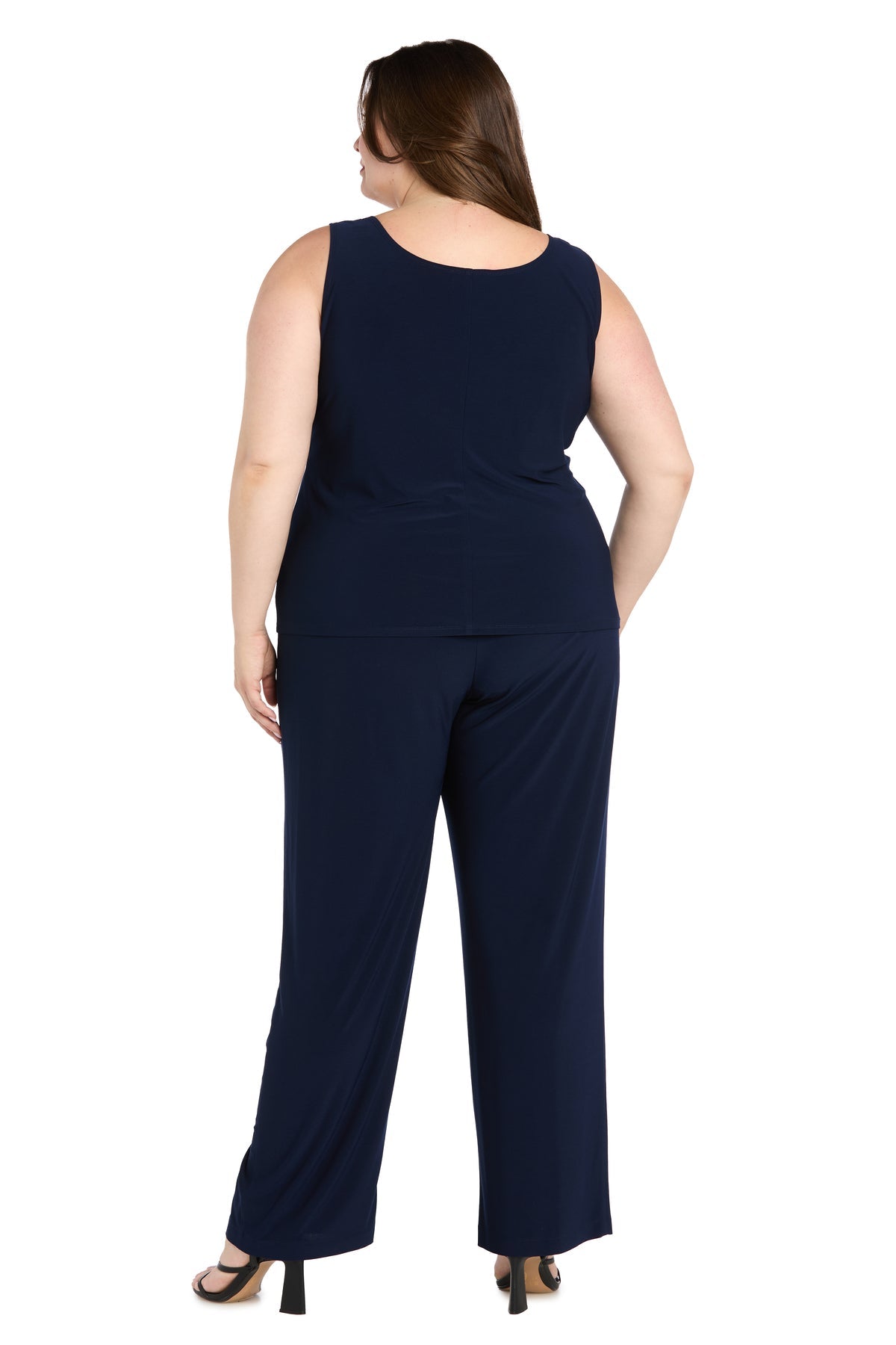 Pant Suit Long Floral Plus Size Formal Jacket Pant Suit Navy/Wine