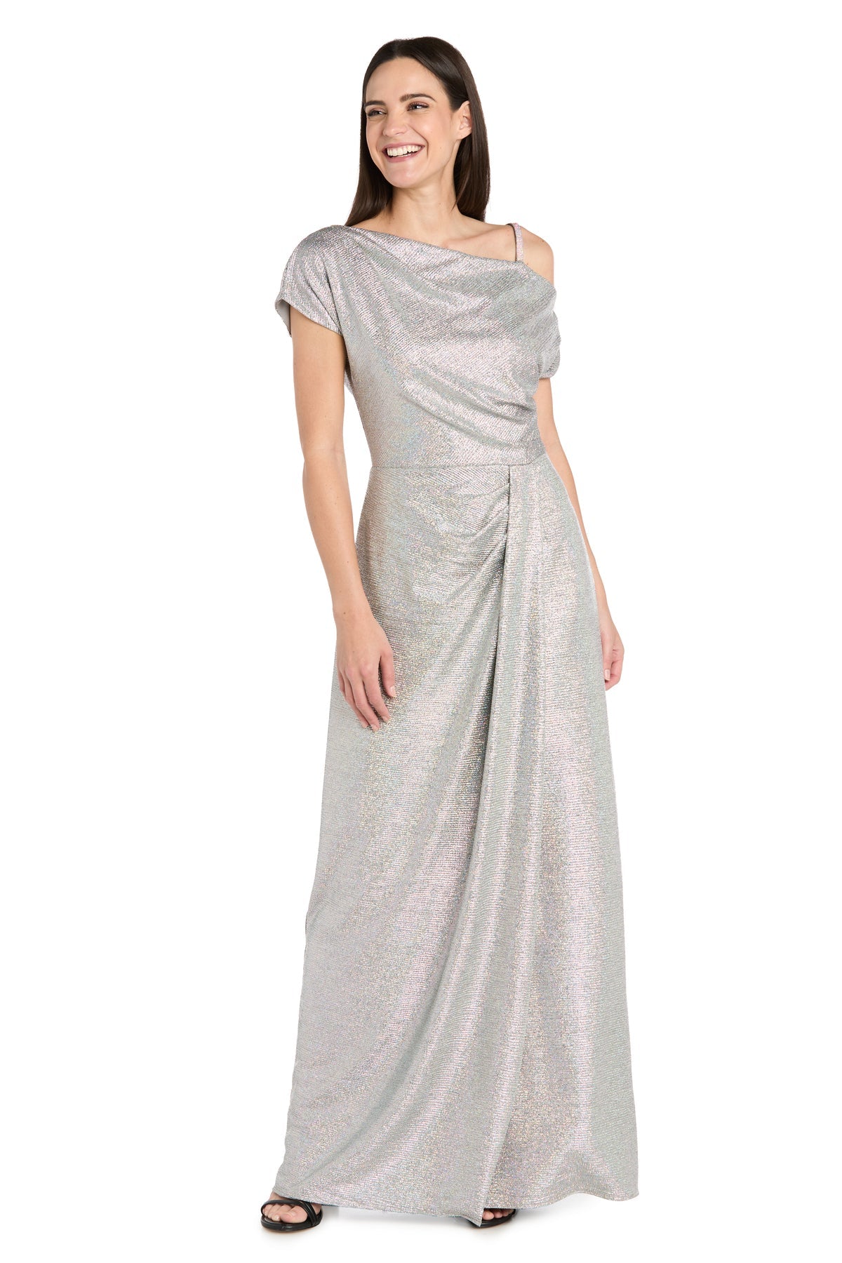 Formal Dresses Long Formal Beaded Mother of the Bride Dress Silver