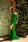 Prom Dresses Asymmetrical Fitted Long Sequin Prom Dress Emerald