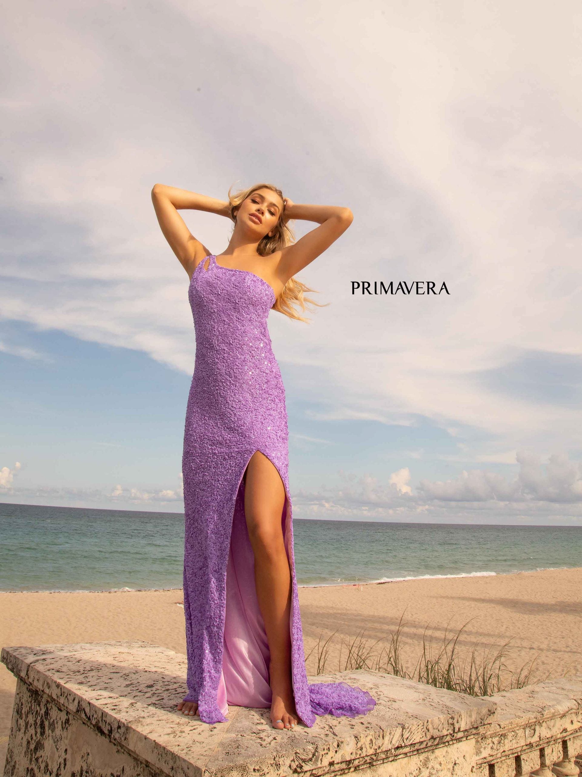Primavera Couture 3761 Fitted Long Sequin Prom Dress