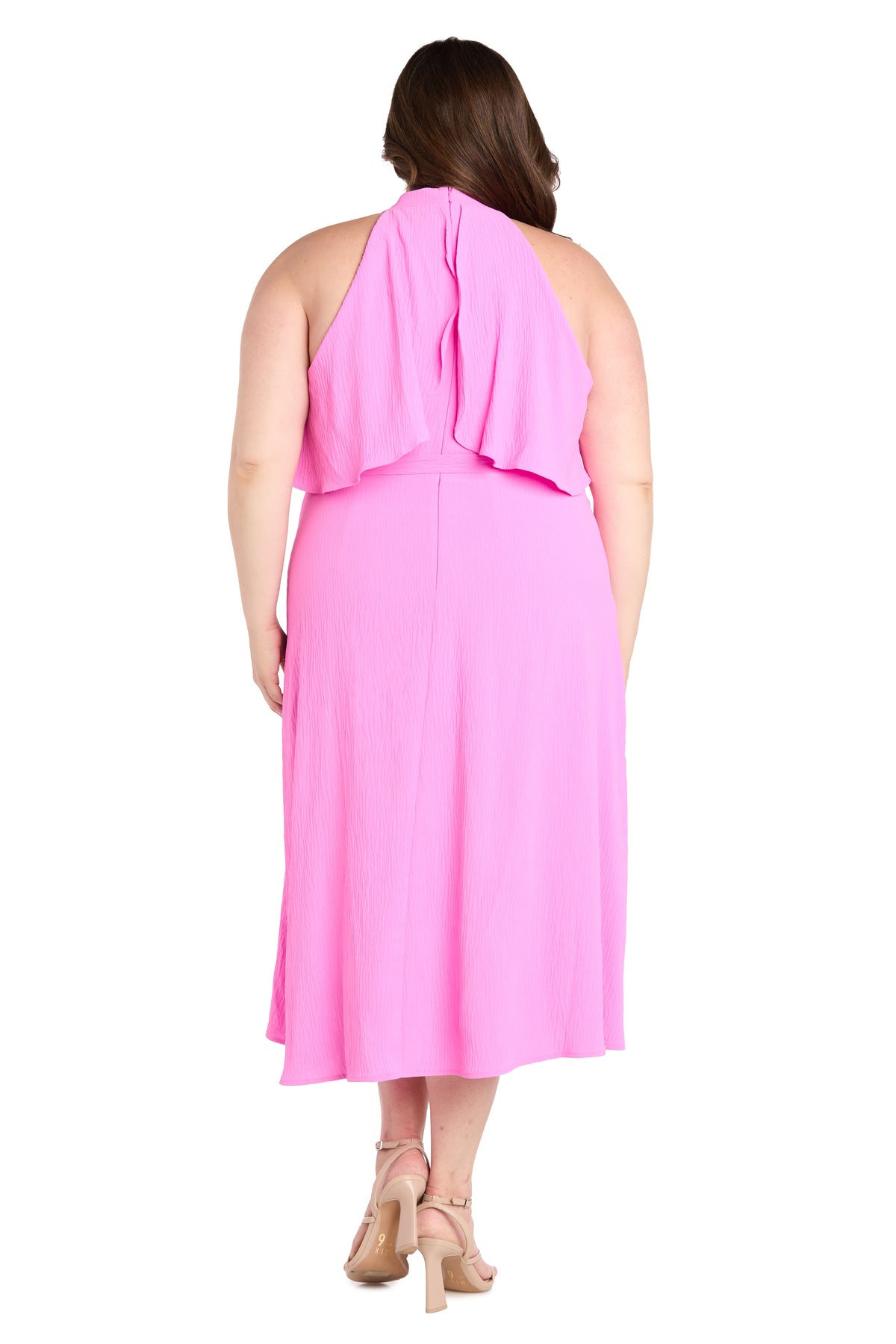 R&M Richards 3762W Plus Size Cocktail A Line Midi Dress