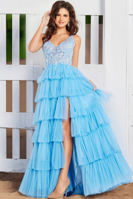 Prom Dresses Formal Long Ball Gown Beaded Lace Prom Dress Dark Blue