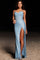 Prom Dresses Mermaid Long Formal Lace Prom Dress Light Blue