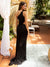 Prom Dresses Formal Long Prom Beaded Fringes Dress Black