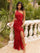 Prom Dresses Formal Long Prom Beaded Fringes Dress Red