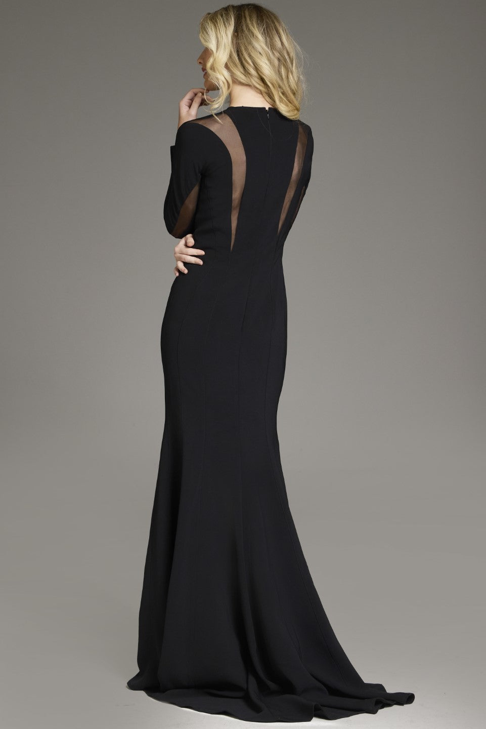 Jovani 37671 Long Sleeve Formal Mermaid Evening Dress