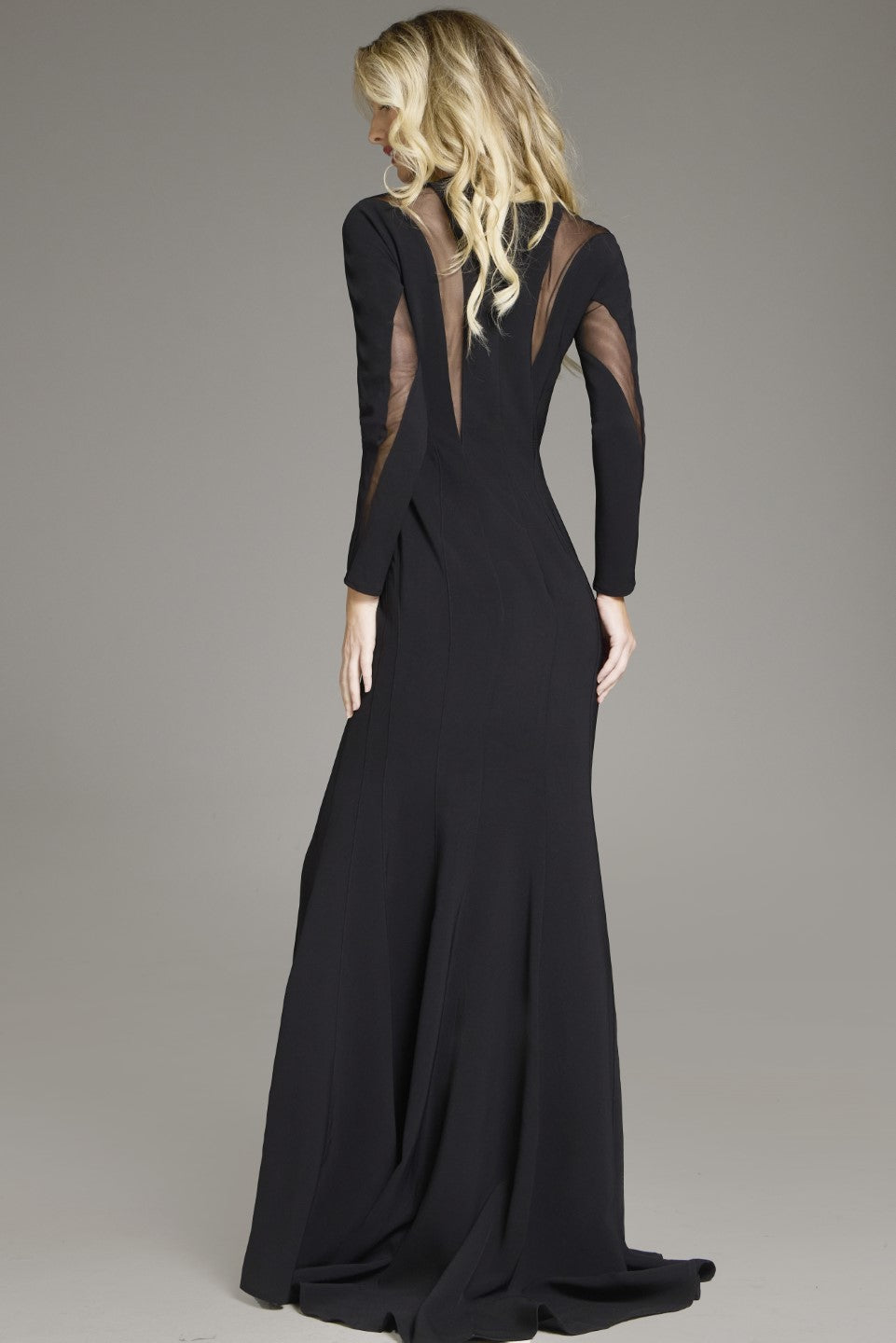 Jovani 37671 Long Sleeve Formal Mermaid Evening Dress