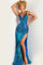 Prom Dresses Sequin Long Formal Feather Prom Dress Royal