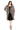 Plus Size Formal Dresses Two Set Plus Size Short Cocktail Mini Print Dress Black/Taupe/Rust