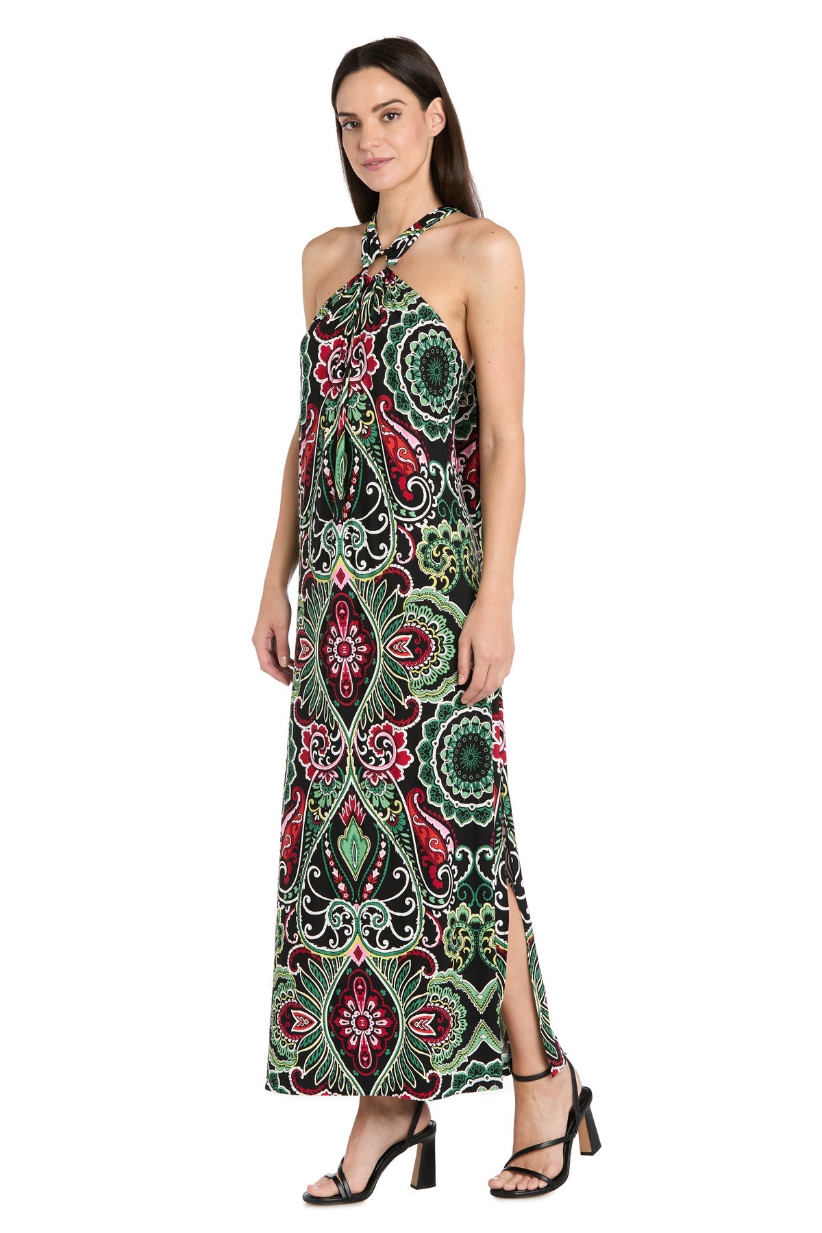Prom Dresses Maxi Print Long Formal Evening Dress Black/Multi