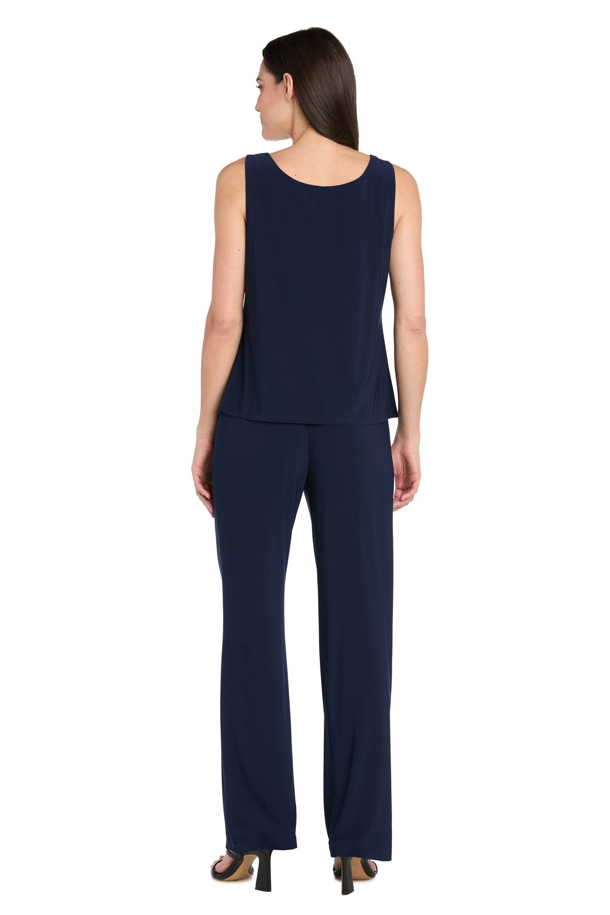 Pant Suit Long Formal Floral Pant Suit  Navy/Gold