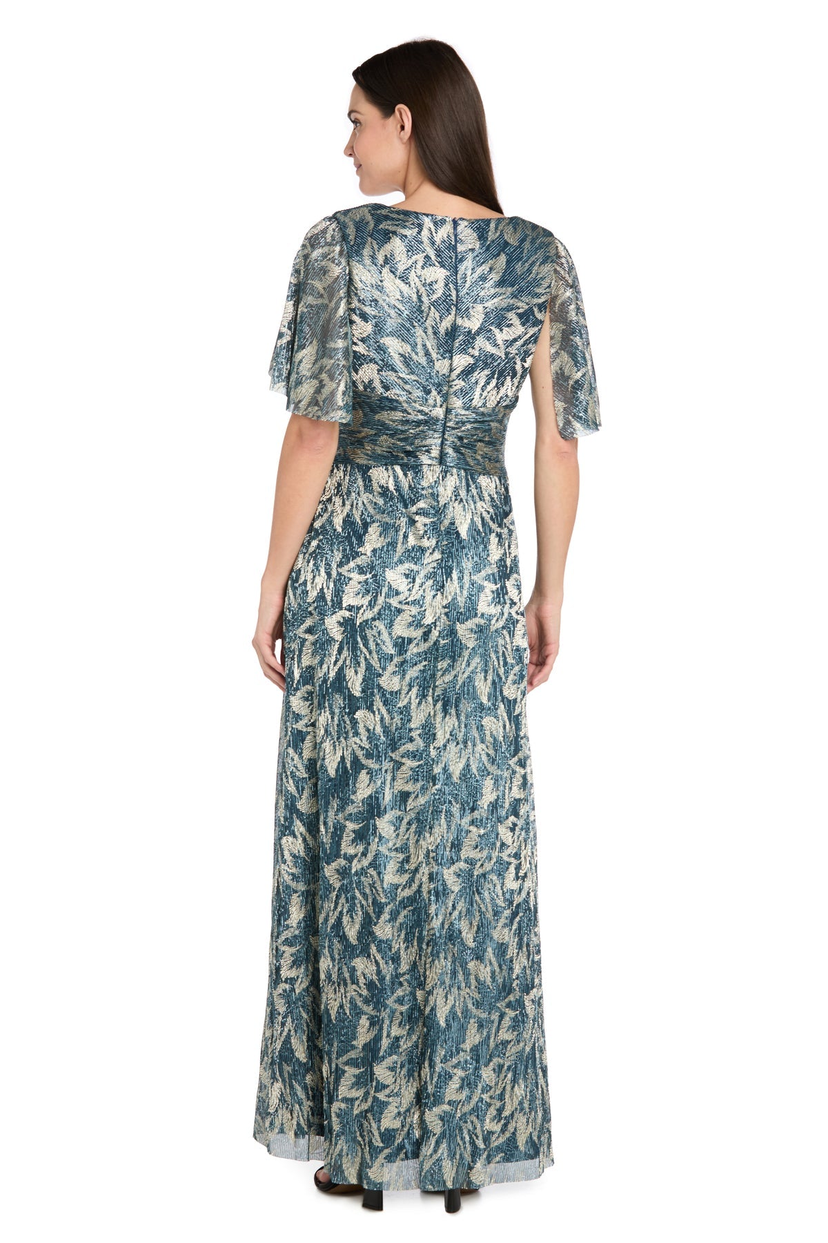 Mother of the Bride Dresses Printed Formal Long Mother of the Bride Dress Spruce/Gold