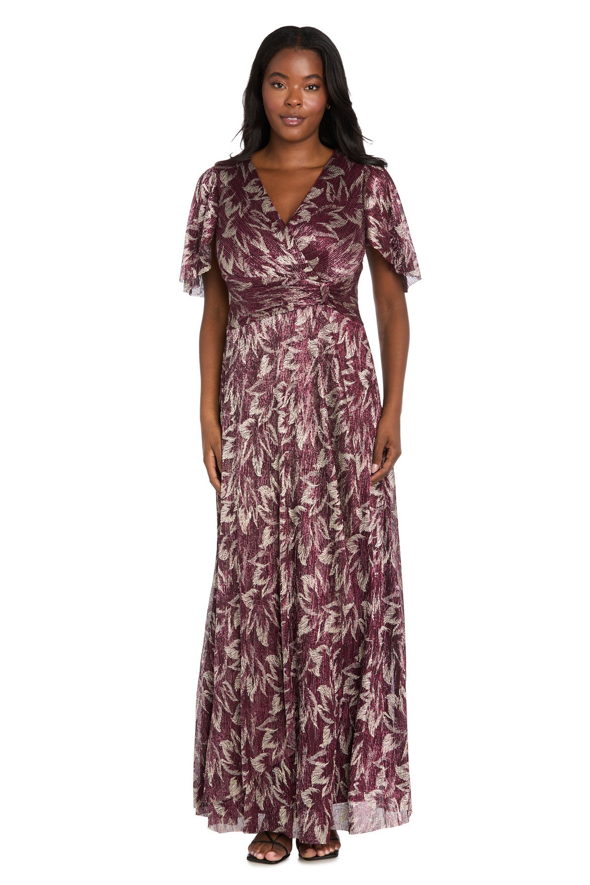R&M Richards 3779 Wine/Gold 14 Sale  The Dress Outlet