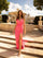 Prom Dresses Long Fitted Formal Sequin Prom Gown Neon Pink