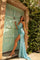 Prom Dresses Long Fitted Formal Sequin Prom Gown Perriwinkle