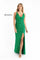 Prom Dresses Prom Fitted Long Formal Sequin Slit Dress Emerald